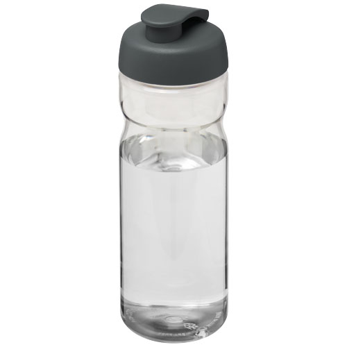 Bouteille personnalisable de sport 650ml H2O Active® Translucide et Gris
